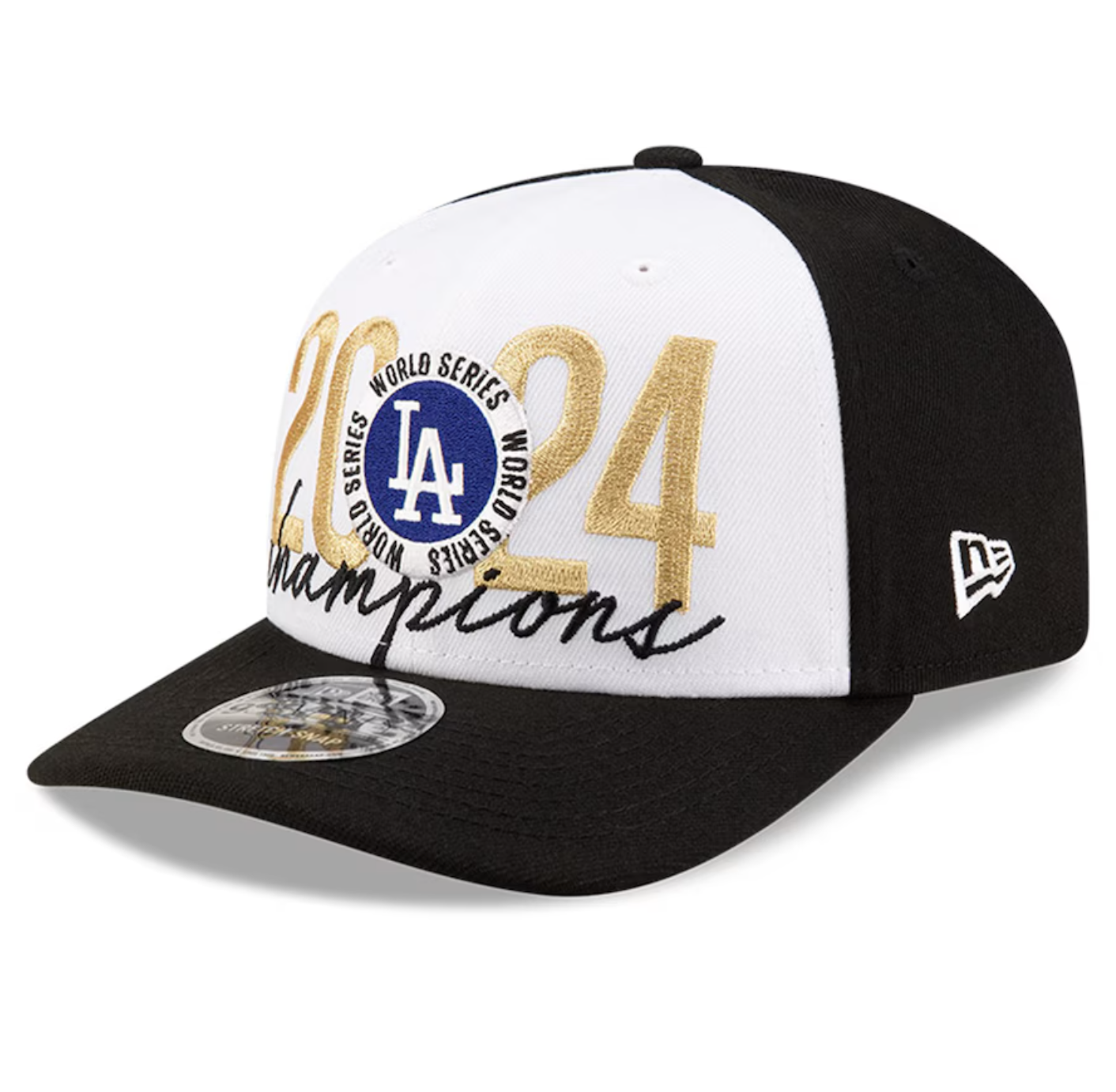 Los Angeles Dodgers New Era 2024 World Series Champions Locker Room 9SEVENTY Stretch-Snap Hat – Black