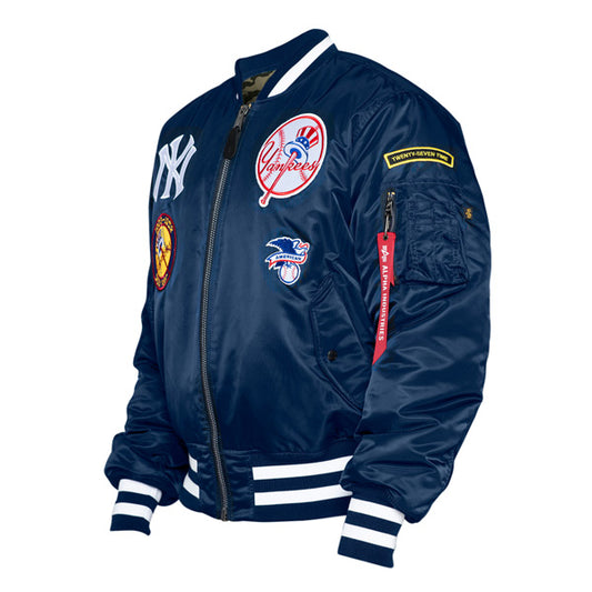 New York Yankees Alpha Industries X New Era MA-1 Bomber Reversible Jacket - Navy