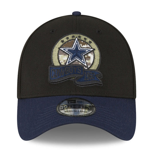 Dallas Cowboys New Era 2022 Salute To Service 39THIRTY Flex Hat - Black/Navy