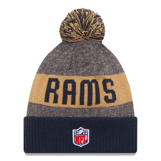 Los Angeles Rams New Era 2016 NFL On-Field SPORT KNIT Cuffed Pom Hat