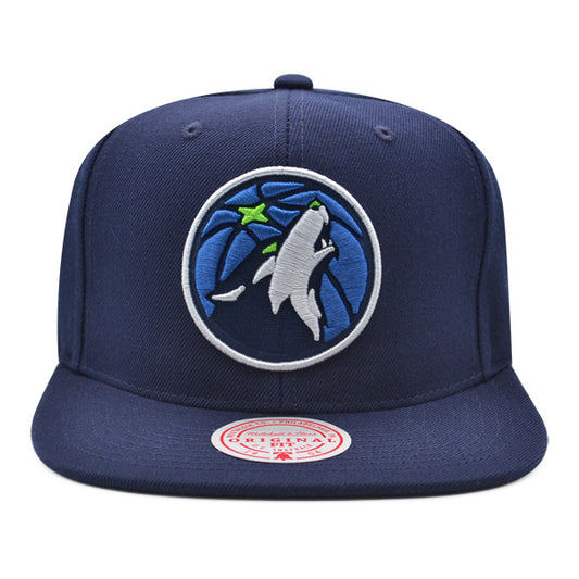 Minnesota Timberwolves NBA Mitchell & Ness HOWLING Snapback Hat - Navy