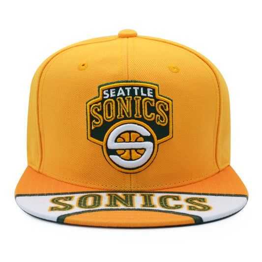 Seattle Supersonics Mitchell & Ness SWINGMAN POP Snapback Hat - Yellow