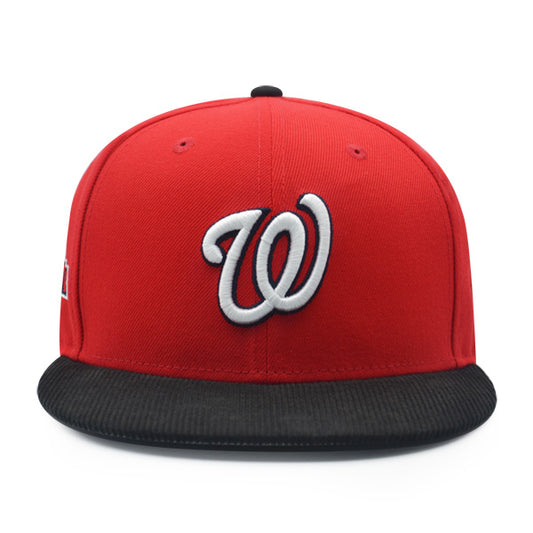 Washington Nationals 10th ANNIVERSARY Exclusive New Era 59Fifty CORD Fitted Hat – Red/Black