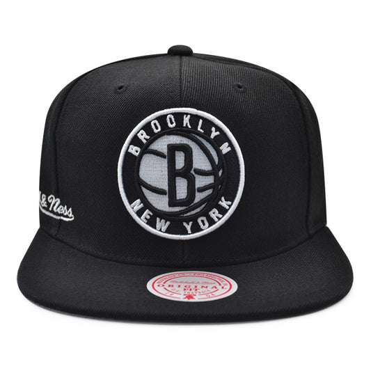 Brooklyn Nets Mitchell & Ness NBA CITY LOVE Snapback Hat - Black