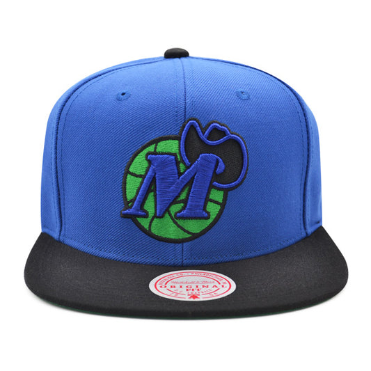 Dallas Mavericks Mitchell & Ness RELOAD Snapback NBA Hat - Royal/Black/Green