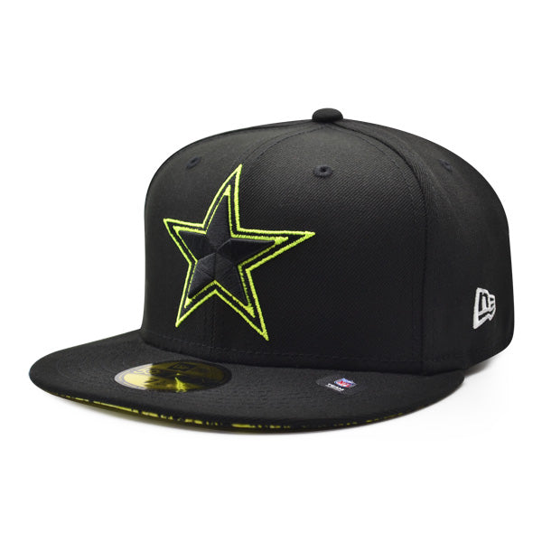 Dallas Cowboys SUMMER POP Exclusive New Era 59Fifty Fitted NFL Hat - Black/Lime