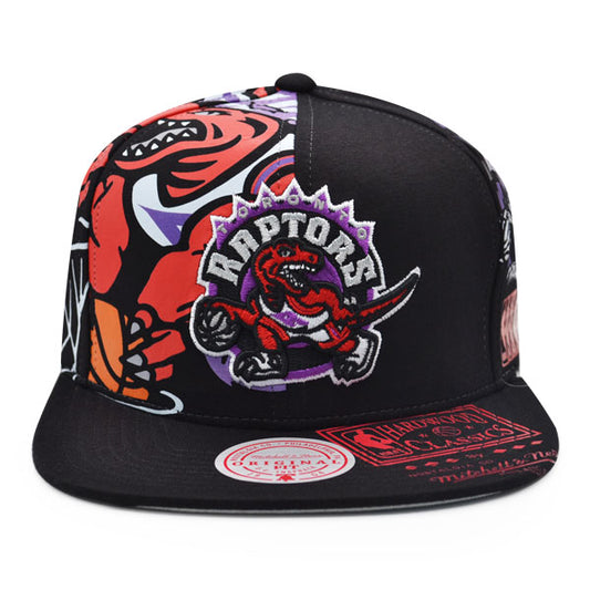 Toronto Raptors Mitchell & Ness SUPER REMIX Snapback Hat - Black/Purple