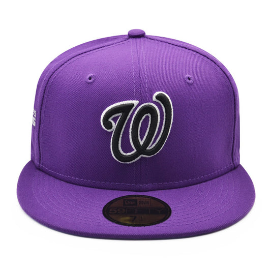 Washington Nationals 2019 WORLD SERIES CHAMPIONS Exclusive New Era GLOW 59Fifty Fitted Hat - Purple/Lavender Bottom