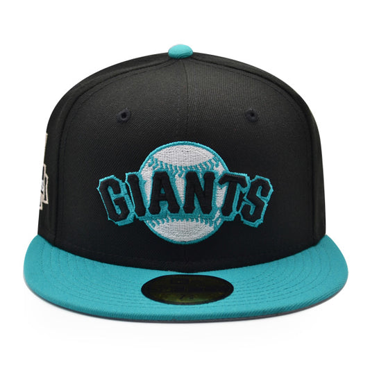 San Francisco Giants 2014 WORLD CHAMPIONS Exclusive New Era 59Fifty Fitted Hat – Black/Teal/Gray Bottom