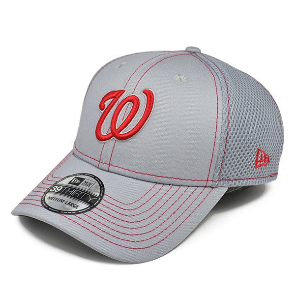 Washington Nationals GRAY NEO FLEX-FIT 39Thirty New Era NHL Hat = Med/Large