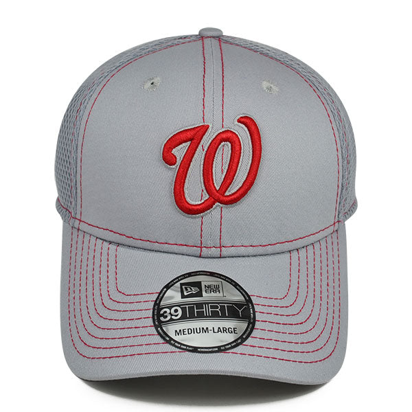 Washington Nationals GRAY NEO FLEX-FIT 39Thirty New Era NHL Hat = Med/Large