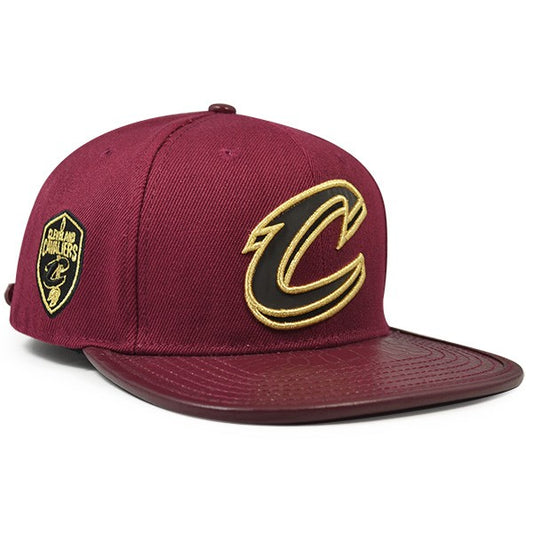 Cleveland Cavaliers Logo Burgundy/Gold Strapback Pro Standard NBA Hat