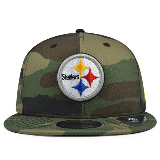 Pittsburgh Steelers New Era NFL Woodland Camo Snapback 9Fifty Hat