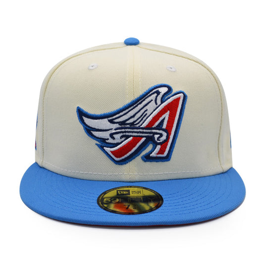 Anaheim Angels 50th Anniversary Exclusive New Era 59Fifty Fitted Hat – Chrome/Sky