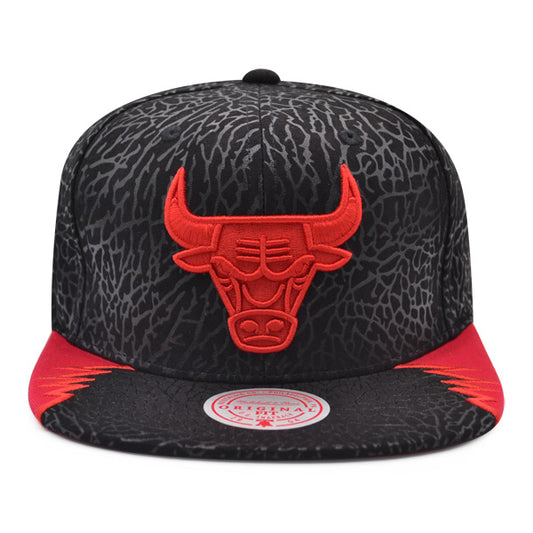 Chicago Bulls Exclusive Mitchell & Ness AIR JORDAN DAY 5 Snapback Hat - Black/Red