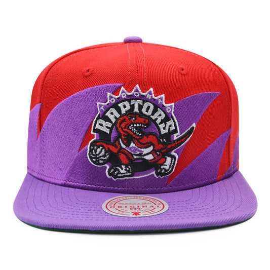 Toronto Raptors NBA Mitchell & Ness SHARKTOOTH Snapback Hat - Purple/Red