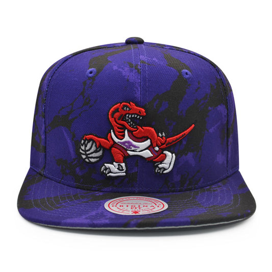 Toronto Raptors Mitchell & Ness DOWN FOR ALL Snapback Hat - Purple/Black