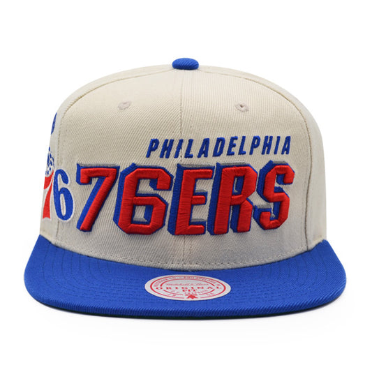 Philadelphia 76ers Mitchell & Ness 1996 NBA DRAFT DAY Snapback Hat - Royal/Red