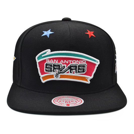 San Antonio Spurs NBA 1997 TOP-STAR Mitchell & Ness Snapback Hat - Black/Pink