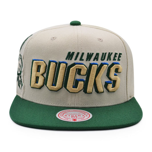 Milwaukee Bucks Mitchell & Ness 1996 NBA DRAFT DAY Snapback Hat - Green/Gold