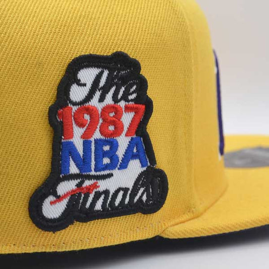 Los Angeles Lakers 1987 NBA Finals Champions Mitchell & Ness Dynasty HWC Collection Fitted Hat - Yellow