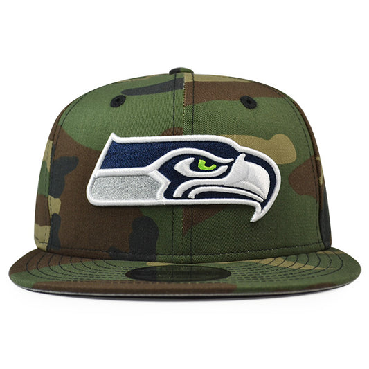 Seattle Seahawks New Era NFL Woodland Camo Snapback 9Fifty Hat