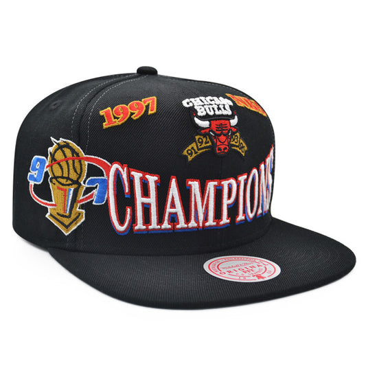 Jordan Days HWC Exclusive Mitchell & Ness Chicago Bulls 1997 NBA Champions Locker Room Snapback Hat - Black