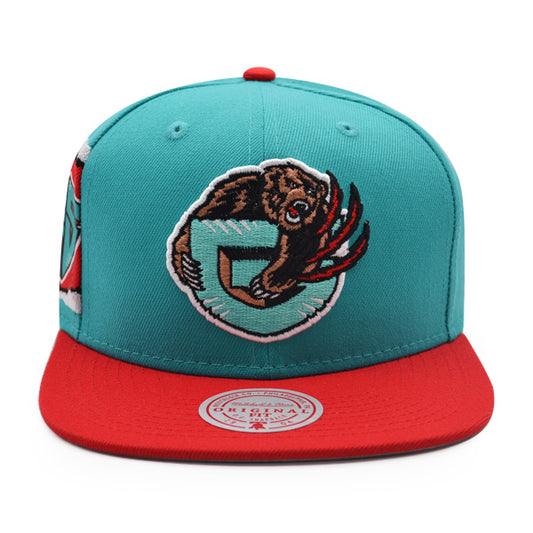 Vancouver Grizzlies Mitchell & Ness JUMBOTRON Snapback Hat - Teal/Red