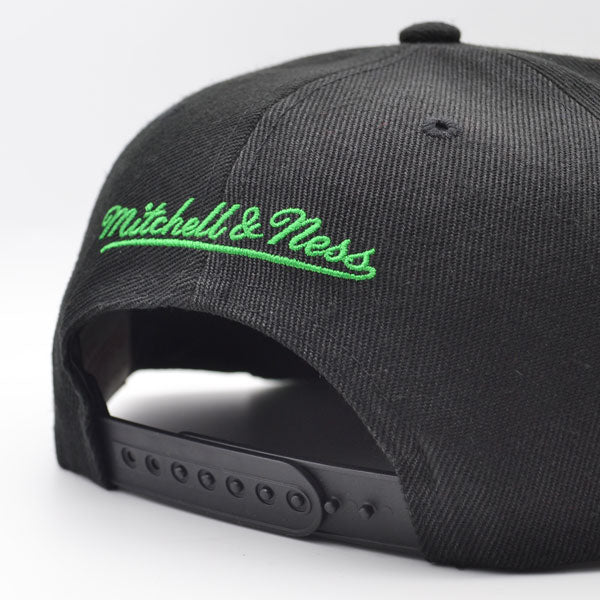 Seattle Supersonics Mitchell & Ness CLASSIC SOLID Snapback Hat - Black/Green