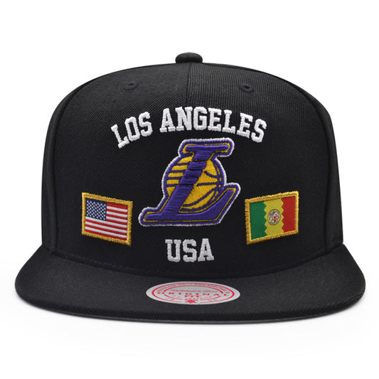 Los Angeles Lakers Mitchell & Ness CITY PRIDE Snapback NBA Hat - Black