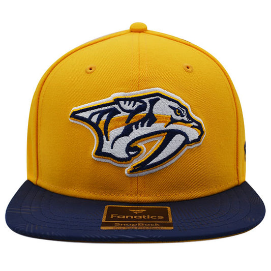 Nashville Predators Fanatics NHL Visor Mark Snapback Adjustable Hat - Gold/Navy