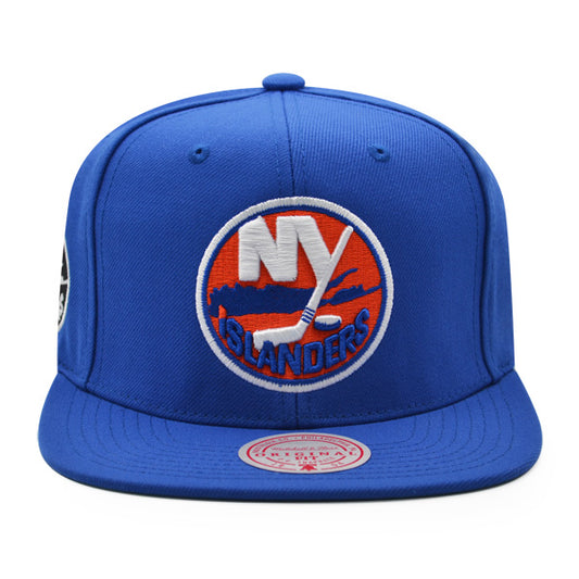 New York Islanders Mitchell & Ness NHL ALTERNATE FLIP Snapback Adjustable Hat - Royal/Orange