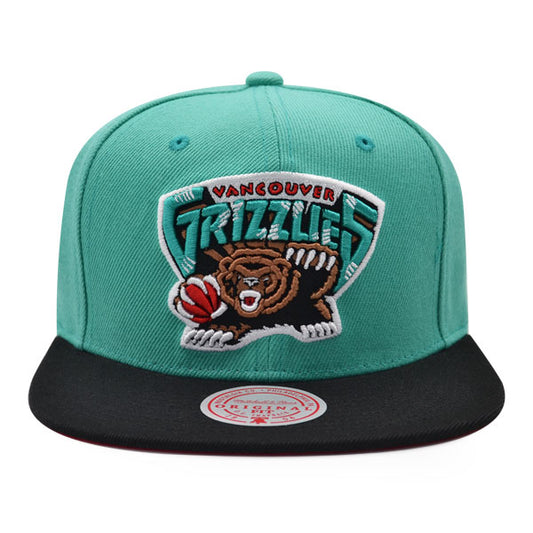 Vancouver Grizzlies Mitchell & Ness CLASSIC 2Tone Snapback Hat - Teal/Black