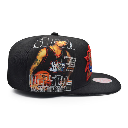 Allen Iverson Philadelphia 76ers Mitchell & Ness Exclusive MVP SLAM Snapback Hat - Black/Copper