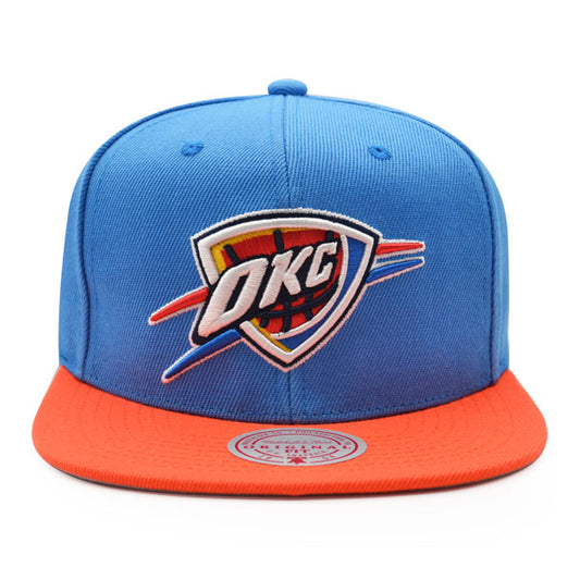 Oklahoma City Thunder Mitchell & Ness CLASSIC 2Tone Snapback Hat - Light Blue/Orange