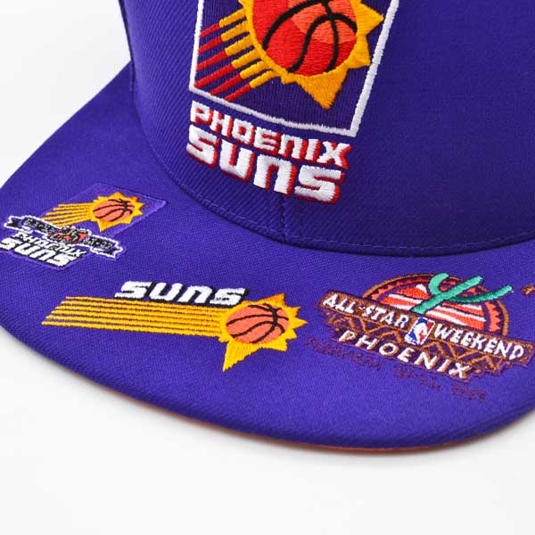 Phoenix Suns Mitchell & Ness NBA FRONT LOADED Snapback  Hat-Purple/Orange