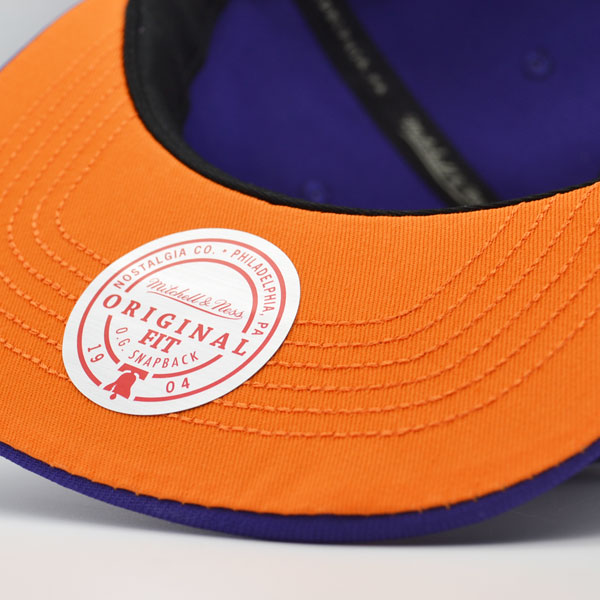 Phoenix Suns Mitchell & Ness NBA FRONT LOADED Snapback  Hat-Purple/Orange