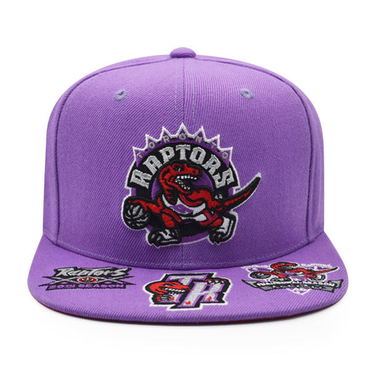 Toronto Raptors Mitchell & Ness NBA FRONT LOADED Snapback Hat- Purple