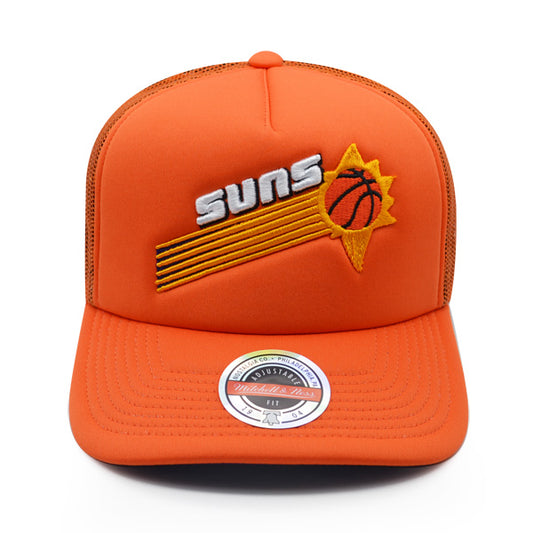 Phoenix Suns Mitchell & Ness KEEP ON TRUCKIN Foam Trucker Snapback Hat -Orange/Purple