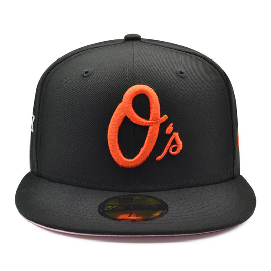 Baltimore Orioles 50th Anniversary Exclusive New Era 59Fifty Fitted Hat – Black/Orange/Pink Bottom