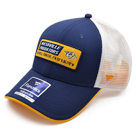 Nashville Predators Fanatics ICONIC Trucker Mesh NHL Snapback Hat - Navy/Gold