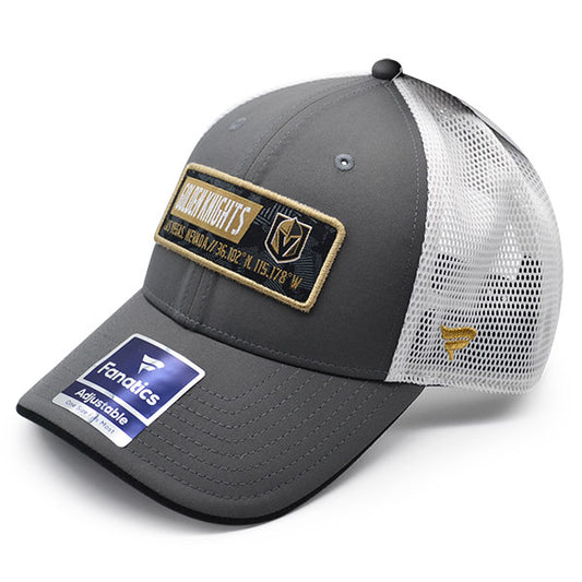 Vegas Golden Knights Fanatics ICONIC Trucker Mesh NHL Snapback Hat - Gray/Gold