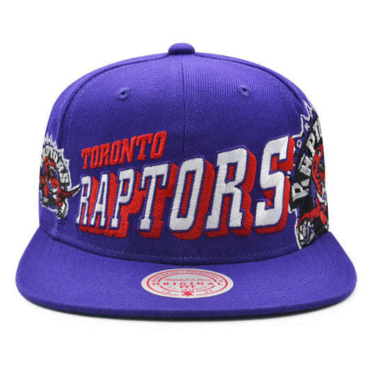 Toronto Raptors Mitchell & Ness THE GRID Snapback NBA Hat - Purple/Red