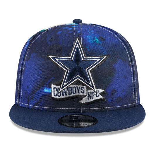 Dallas Cowboys New Era 2022 NFL Sideline 9FIFTY Ink Dye Snapback Hat - Navy