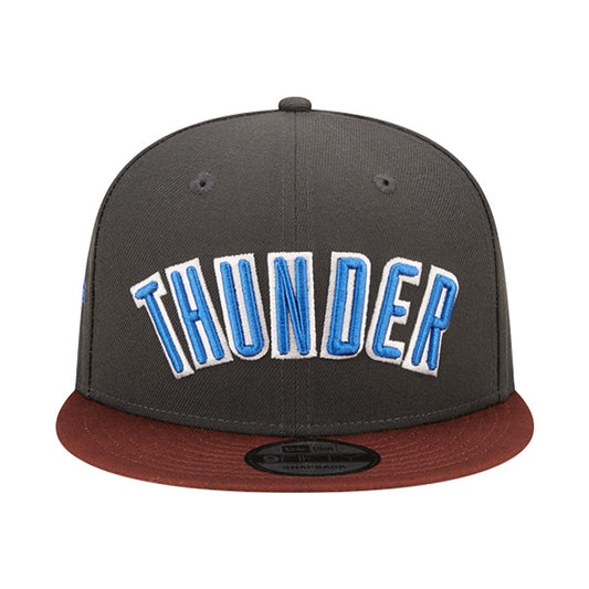 Oklahoma City Thunder New Era NBA 2022-23 CITY EDITION 9Fifty Snapback Hat - Gray/Brown/Blue