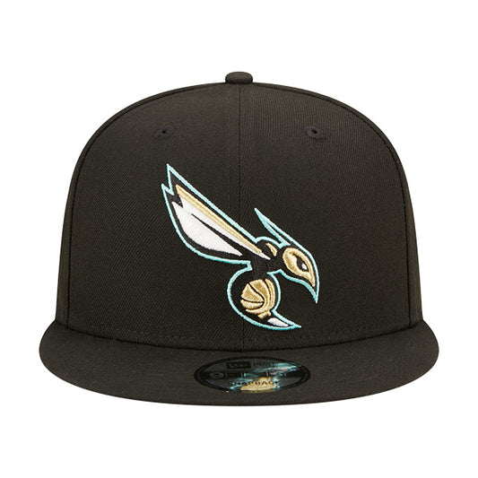 Charlotte Hornets New Era NBA 2022-23 CITY EDITION Alternate 9Fifty Snapback Hat - Black/Gold/Mint