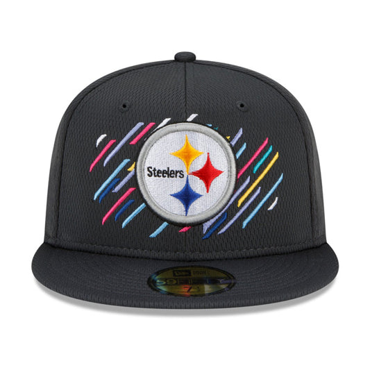 Pittsburgh Steelers New Era NFL 2021 CRUCIAL CATCH 59FIFTY Fitted Hat - Charcoal