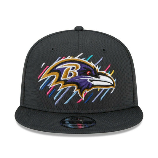 Baltimore Ravens New Era 2021 NFL Crucial Catch 9Fifty Snapback Adjustable Hat - Charcoal