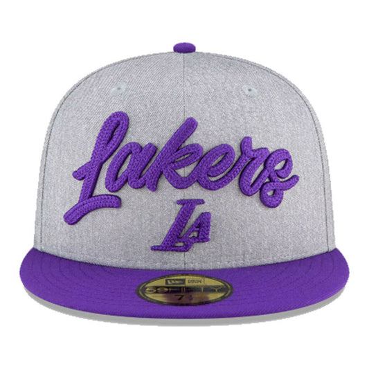 Los Angeles Lakers New Era 2020 NBA Draft 59FIFTY Fitted Hat - Heather Gray