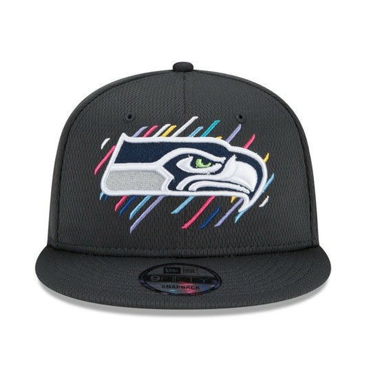 Seattle Seahawks New Era 2021 NFL Crucial Catch 9Fifty Snapback Adjustable Hat - Charcoal